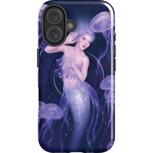 Mermaid and Jellyfish by Rachel Anderson iPhone 16 Magsafe Impact Case